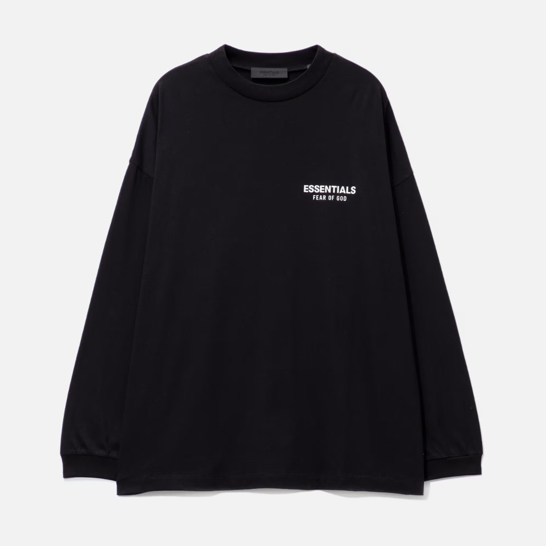 FEAR OF GOD Essentials Signature Long Sleeve Tee Black