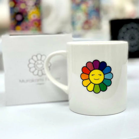 Takashi Murakami Kaikai Kiki Rainbow Flower Logo Mug TAKASHI MURAKAMI TAKASHI MURAKAMI - originalfook singapore