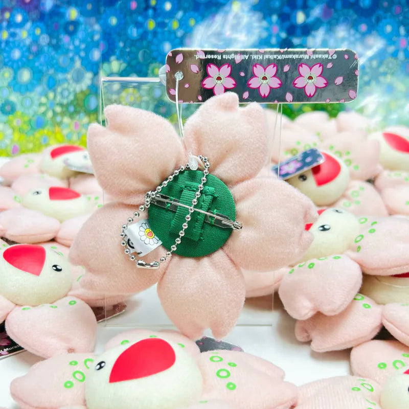 Takashi Murakami Kaikai Kiki Sakura Flower Plush Badge/Keychain/Pin TAKASHI MURAKAMI TAKASHI MURAKAMI - originalfook singapore