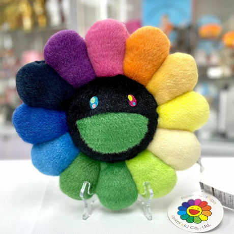 Takashi Murakami Kaikai Kiki Flower Plush Cushion Rainbow & Black (30cm) TAKASHI MURAKAMI TAKASHI MURAKAMI - originalfook singapore