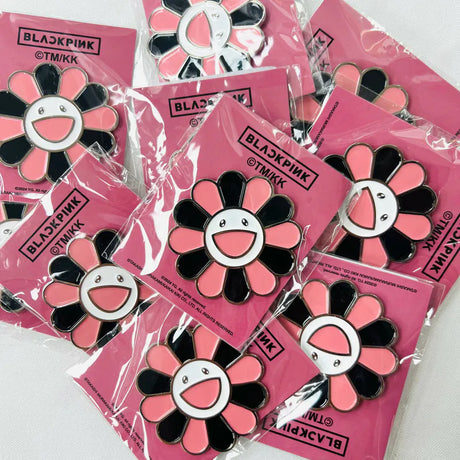 Takashi Murakami x BLACKPINK Flower Enamel Pin Black Pink TAKASHI MURAKAMI TAKASHI MURAKAMI - originalfook singapore