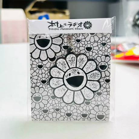 Takashi Murakami Radio Kaikai Kiki Flower Rubber Keyring White (5.5cm) TAKASHI MURAKAMI TAKASHI MURAKAMI - originalfook singapore