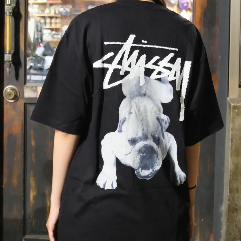 Stussy Bulldog Black Tee - | ORIGINALFOOK
