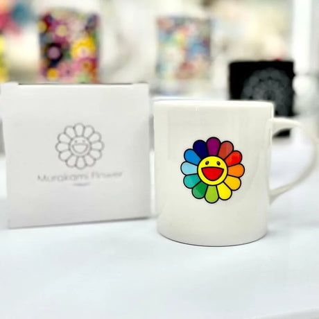 Takashi Murakami Kaikai Kiki Rainbow Flower Logo Mug TAKASHI MURAKAMI TAKASHI MURAKAMI - originalfook singapore