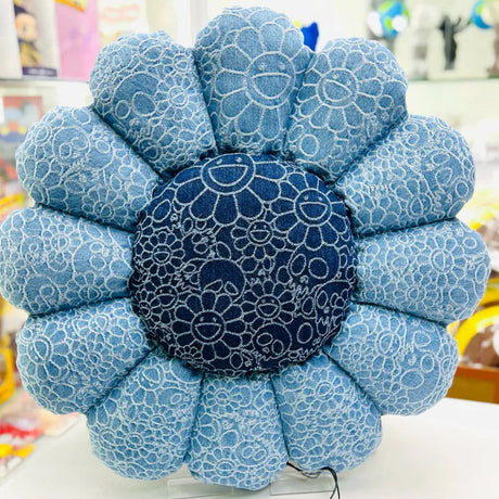 Takashi Murakami Kaikai Kiki Flower Large Plush Cushion Jacquard Demin (60cm)