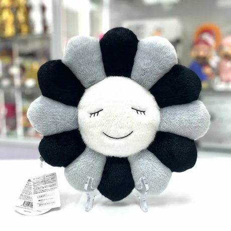 Takashi Murakami Kaikai Kiki Flower Plush Cushion Black Grey (30cm) TAKASHI MURAKAMI TAKASHI MURAKAMI - originalfook singapore
