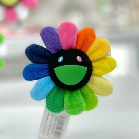 Takashi Murakami Kaikai Kiki Flower Plush Badge/Keychain/Pin Rainbow Black TAKASHI MURAKAMI TAKASHI MURAKAMI - originalfook singapore