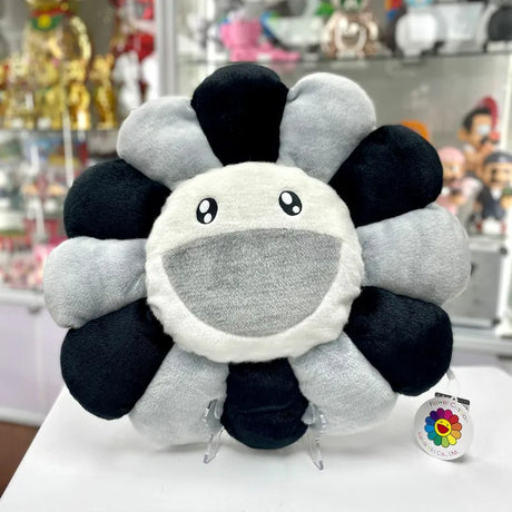 Takashi Murakami Kaikai Kiki Flower Large Plush Cushion Black Grey (60cm) TAKASHI MURAKAMI TAKASHI MURAKAMI - originalfook singapore