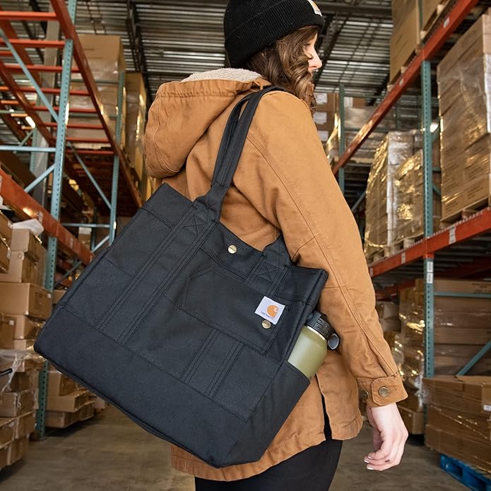 Carhartt Vertical Snap Tote Bag Black - | ORIGINALFOOK