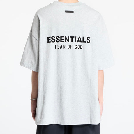 Fear of God Essentials Signature Logo Drop Shoulder Tee Light Heather FEAR OF GOD ESSENTIALS FEAR OF GOD ESSENTIALS - originalfook singapore