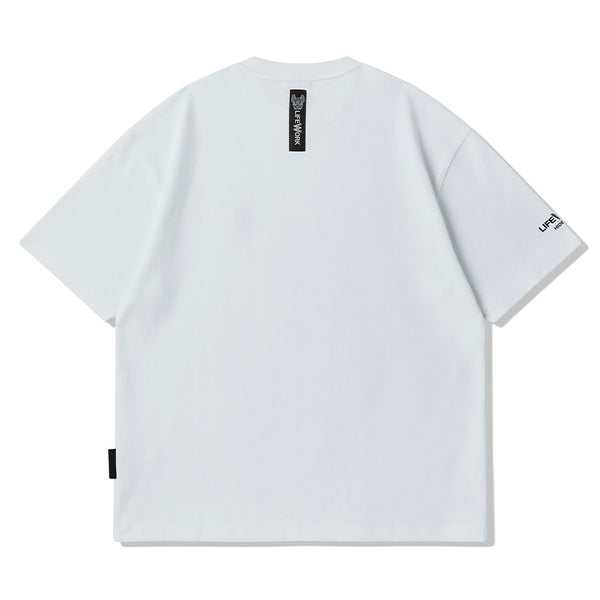 LifeWork Korea Round Patch Logo Tee White LifeWork LifeWork - originalfook singapore