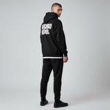 Black NEIGHBORHOOD Classic Zip Hoodie with front pockets and hood, casual streetwear style, on a plain background.