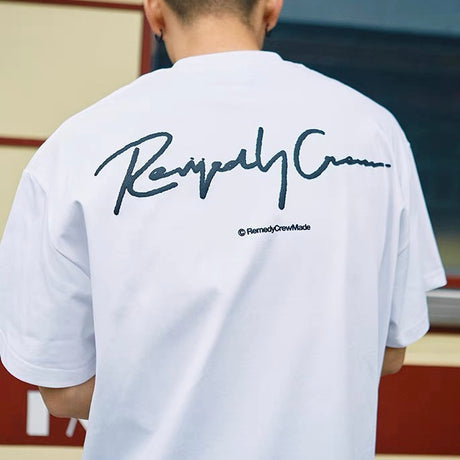 Remedy Embossed Logo Tee White REMEDY REMEDY - originalfook singapore