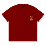 Rickyisclown Golden Blessing Tee in red, casual apparel featuring a graphic design, by Rickyisclown.