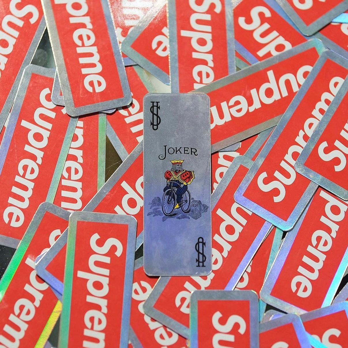 Supreme Bicycle Holographic Slice Playing Poker Card Deck SUPREME SUPREME - originalfook singapore