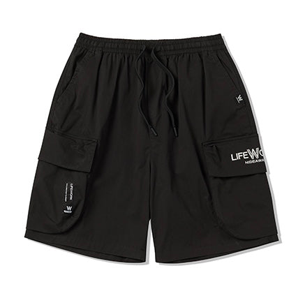 LifeWork Cargo Pocket Shorts Black LIFEWORK LIFEWORK - originalfook singapore
