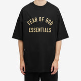 Fear of God Collegiate Logo Drop Shoulder Tee Black