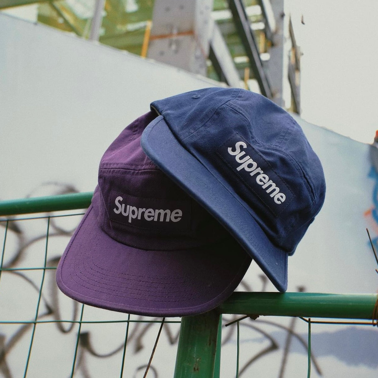 Supreme Washed Chino Twill Camp Cap Navy supreme supreme - originalfook singapore
