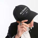 AllSaints Underground Logo Baseball Cap Black White - ORIGINALFOOK