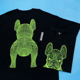 LifeWork Korea Outline Bulldog Tee Black Green lifework lifework - originalfook singapore