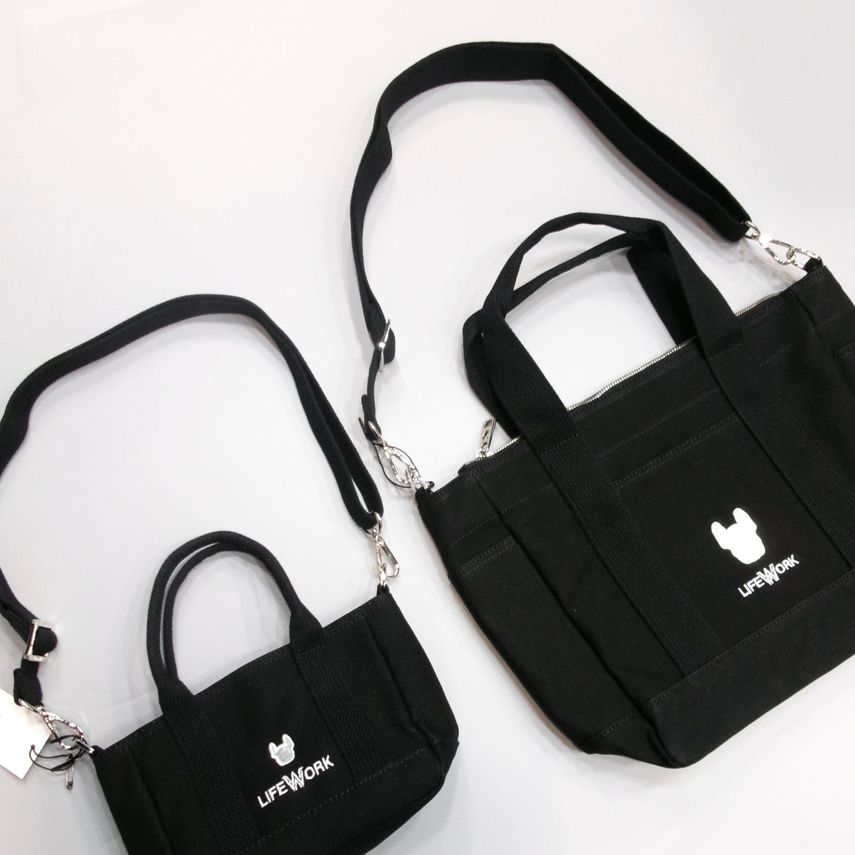 LifeWork 2-Way Canvas Tote Bag Black lifework lifework - originalfook singapore
