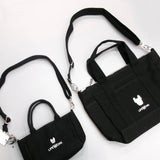 LifeWork 2-Way Canvas Tote Bag Black lifework lifework - originalfook singapore