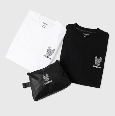 LifeWork 2PACK Basic Black And White Tee (With Pouch) LIFEWORK LIFEWORK - originalfook singapore