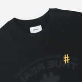 Black Been Trill inverted logo t-shirt with graphic print on front, casual fit, made from soft cotton fabric.