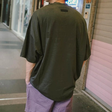 Fear of God Essentials Back Applique V-Neck Tee Ink (Oversized) FEAR OF GOD ESSENTIALS FEAR OF GOD ESSENTIALS - originalfook singapore