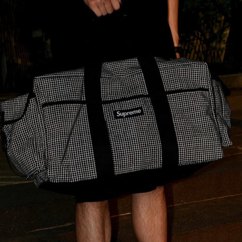 Supreme 3M Reflective Duffle Bag Black 44L