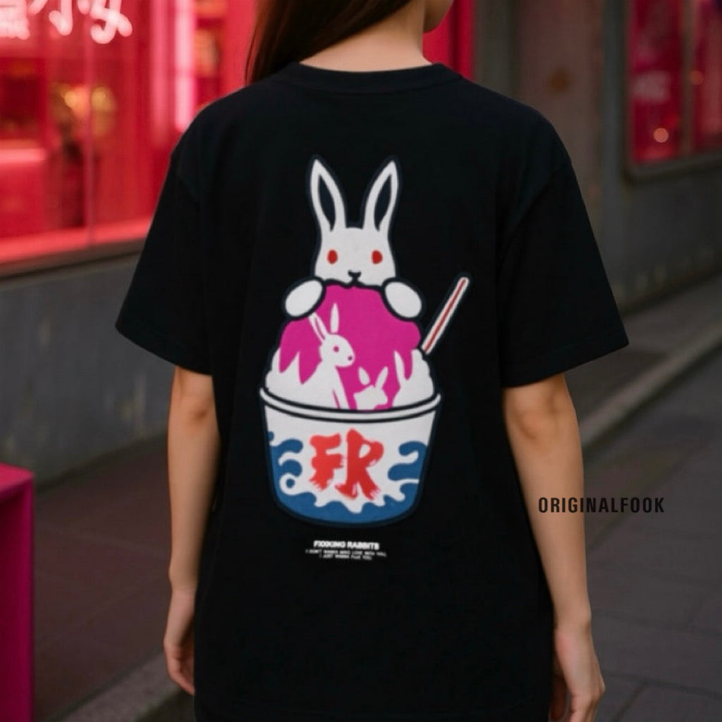 FR2 新作Embroidery Dharma Rabbit T-shirt 黒 Buy FR2 Shaved Ice Rabbit Tee Black online in Singapore | ORIGINALFOOK