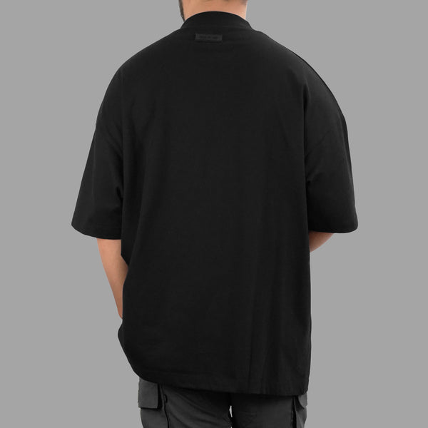 Fear of God Essentials Core Felt Logo Drop Shoulder Tee Jet Black (Oversized) FEAR OF GOD FEAR OF GOD - originalfook singapore