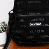 Supreme Reflective Monogram Logo Backpack Black