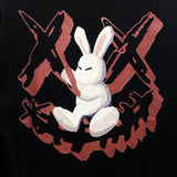 Rickyisclown [RIC] Hanging Rabbit Smiley Tee Black [27230418G-P8] RICKYISCLOWN RICKYISCLOWN - originalfook singapore