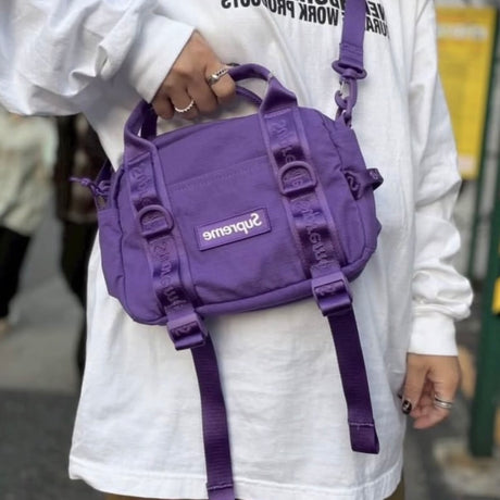 Supreme Box Logo Mini Duffle Bag Purple - ORIGINALFOOK