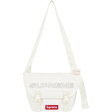 Supreme Reflective Logo Denim Messenger Bag White