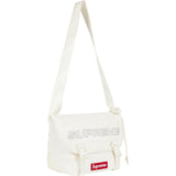 Supreme Reflective Logo Denim Messenger Bag White