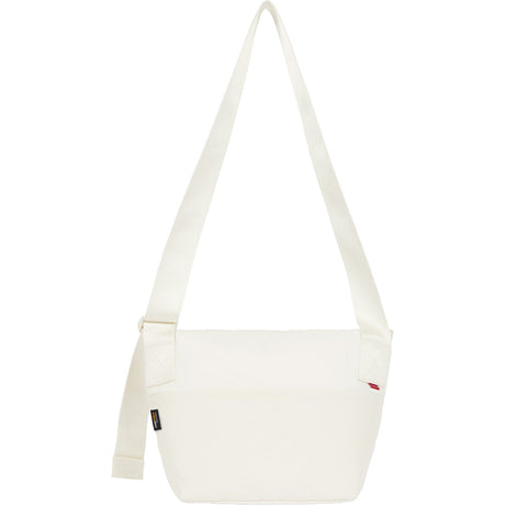 Supreme Reflective Logo Denim Messenger Bag White
