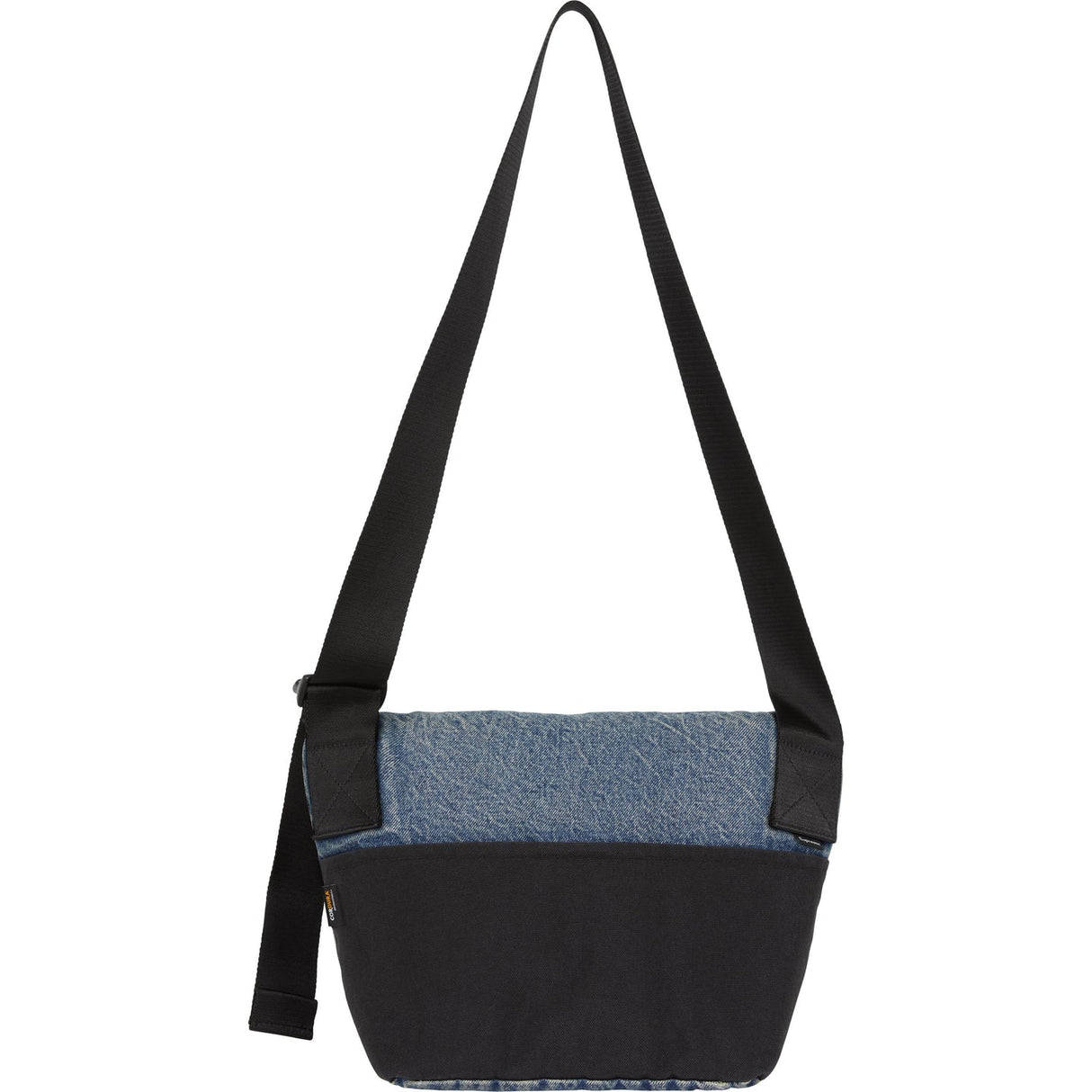 Supreme Reflective Logo Denim Messenger Bag Washed Indigo
