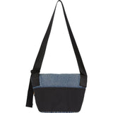 Supreme Reflective Logo Denim Messenger Bag Washed Indigo