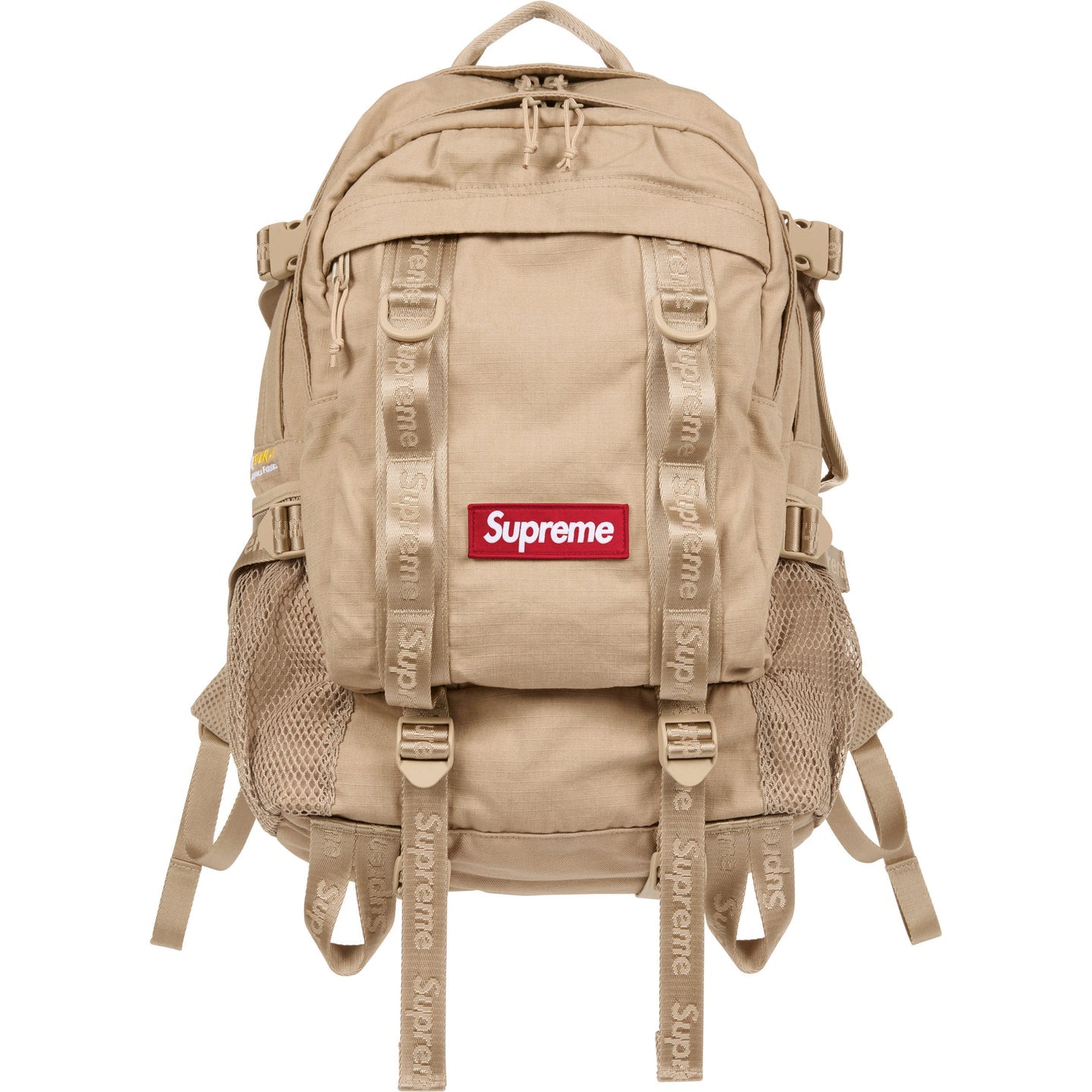 Buy Supreme Logo Backpack Tan SS26 online in Singapore