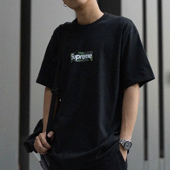Supreme Camo Box Logo Tee Black - | ORIGINALFOOK