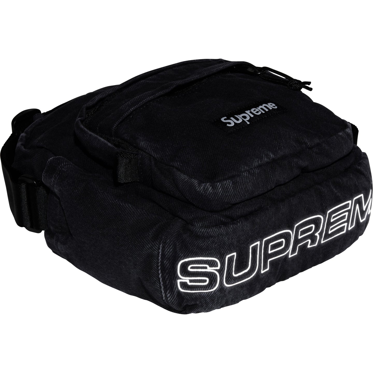 Buy Supreme Box Logo Denim Shoulder Bag Black online in Singapore