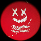 Rickyisclown Golden Blessing Tee in red, casual apparel featuring a graphic design, by RICKYISCLOWN.