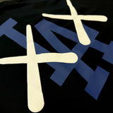 Black KAWS X Nike Los Angeles Dodgers MLB Elevated Max 90 Tee for men, featuring graphic design and casual athletic style.