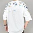 Rickyisclown [RIC] Holographic Gothic Logo Drop Shoulder Oversized Tee White [R9210322a-PPPP] RICKYISCLOWN RICKYISCLOWN - originalfook singapore