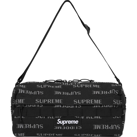 Supreme Reflective Monogram Logo Utility Bag Black
