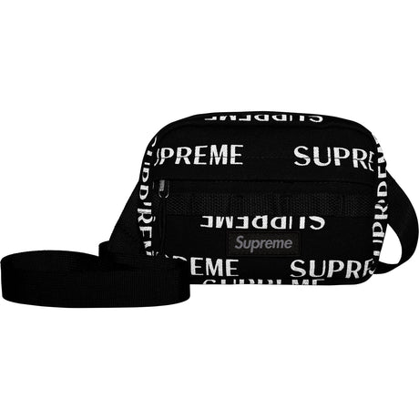 Supreme Reflective Monogram Logo Mini Shoulder Bag Black