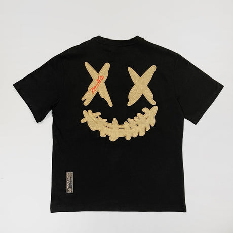 Rickyisclown [RIC] Mamba Embossed Smiley Tee Black Taupe [R4220222B-N5] RICKYISCLOWN RICKYISCLOWN - originalfook singapore