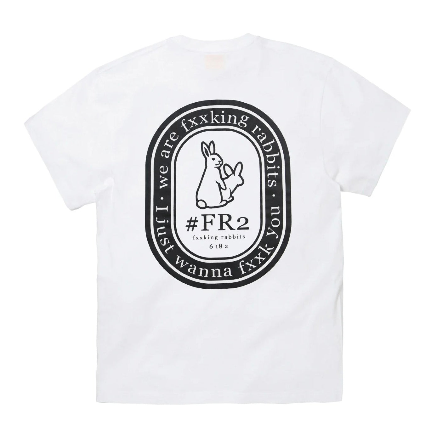 Buy FR2 Fxxking Rabbits Oval Logo Tee White online in Singapore